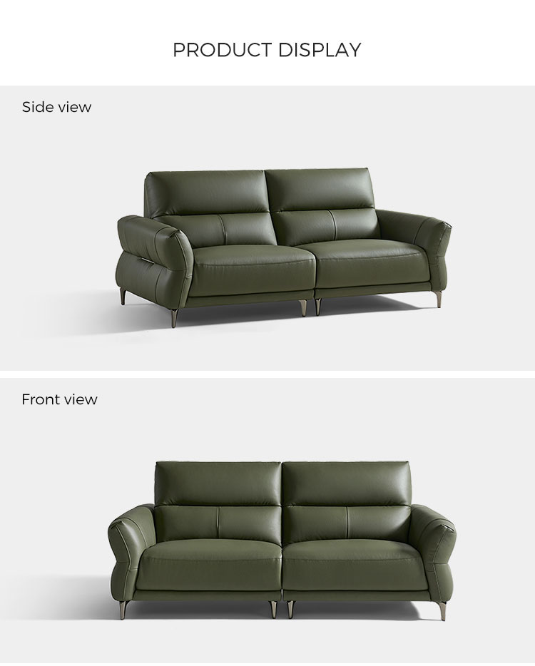 green color sofa