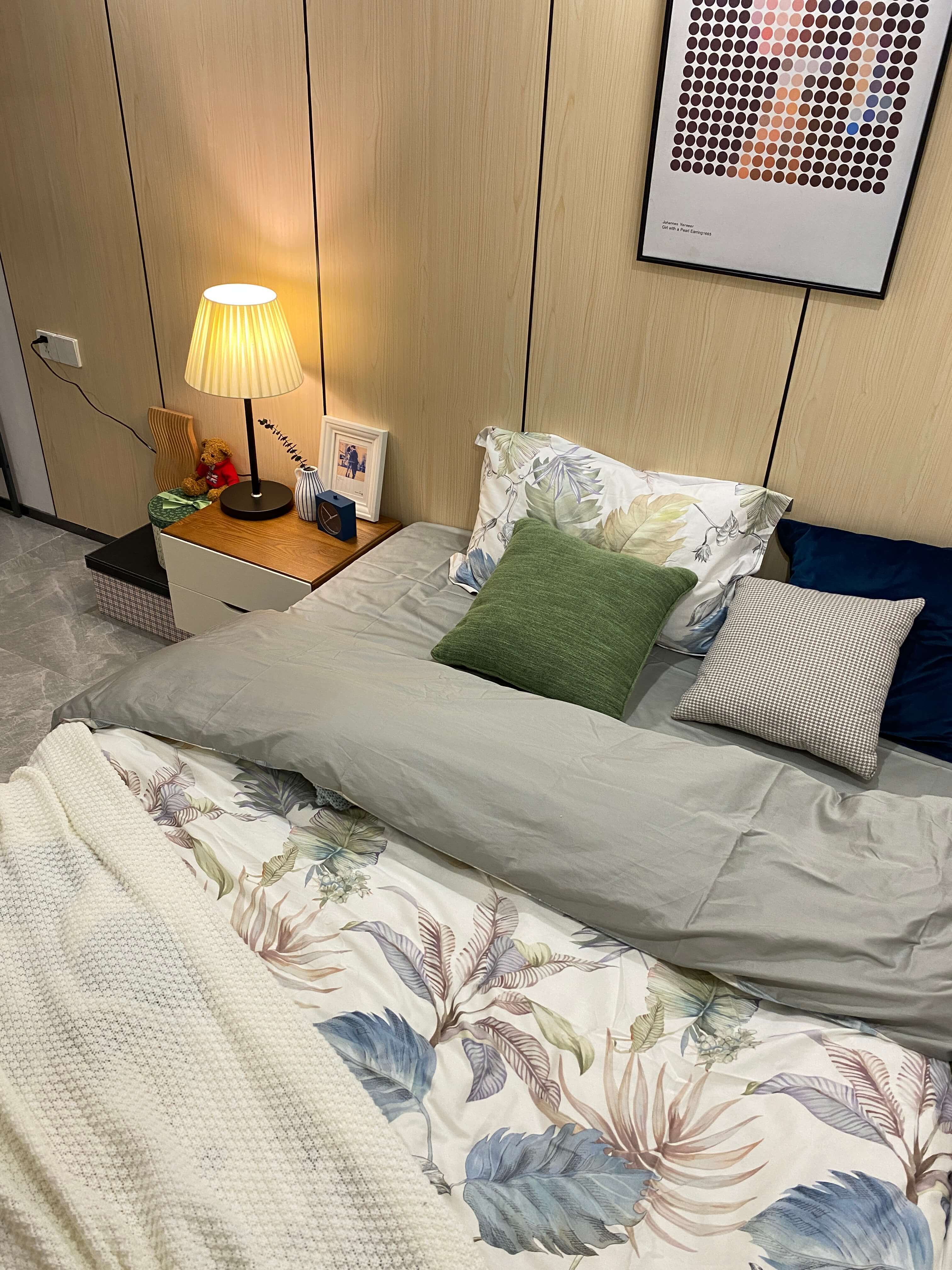 Linsy Home furniture bed room design bed frame night stand 2.jpg