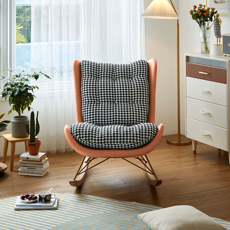 TDY53-A-主图-千鸟格摇摇椅-橘红色(2).jpg