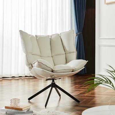 Upholstered Armchair with Footrest