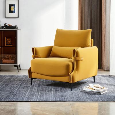 Upholstered Armchair with Footrest