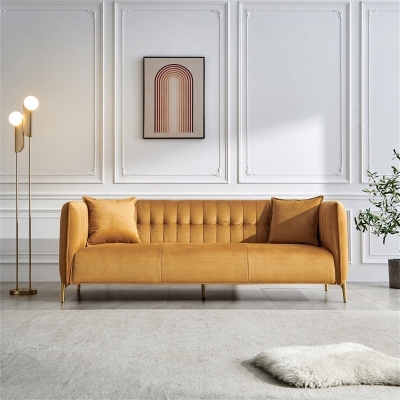 Mid-Century Leather Sofa