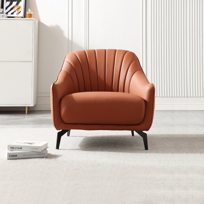 Modern Accent Chair with Linen Upholstery for Living Room