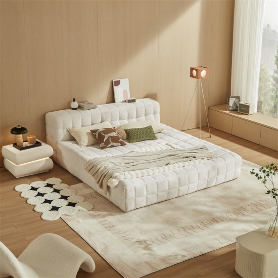 Modern King-size Upholstered Bed