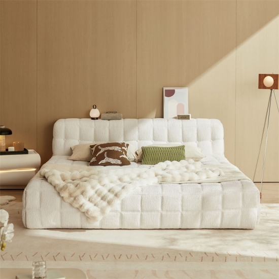 Modern King-size Upholstered Bed