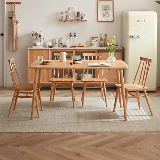 Dining Table and Chair with Wood