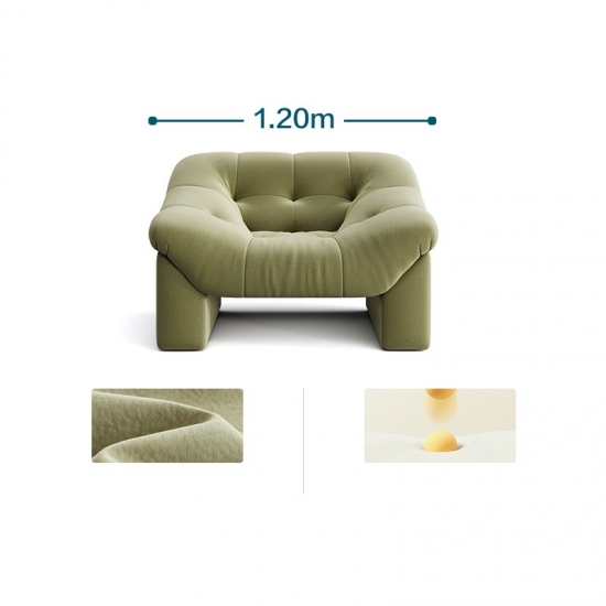 White Color Fabric Sofa Chair