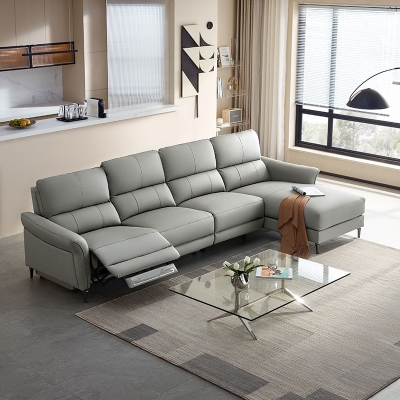 Upholstered Leather Living Room Recliner Sofa