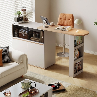 Oval Home Bar Cabinet