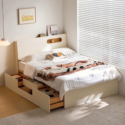 Wood Storage Bed