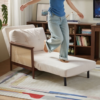 White Color Single Sofa Bed