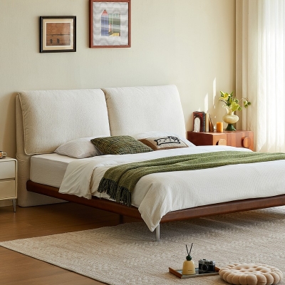 White Color Pet Friendly Bedroom Bed