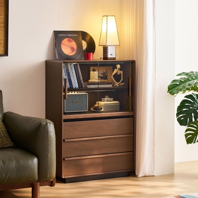 Walnut storage cabinet